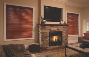 motorized blinds in living room